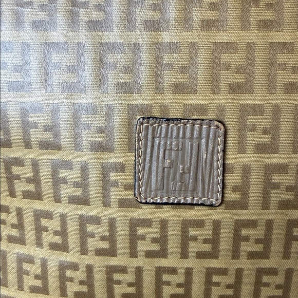 Fendi Zucchino FF Monogram Clutch Crossbody Bag Vintage Zucca Coated Canvas - Picture 13 of 15